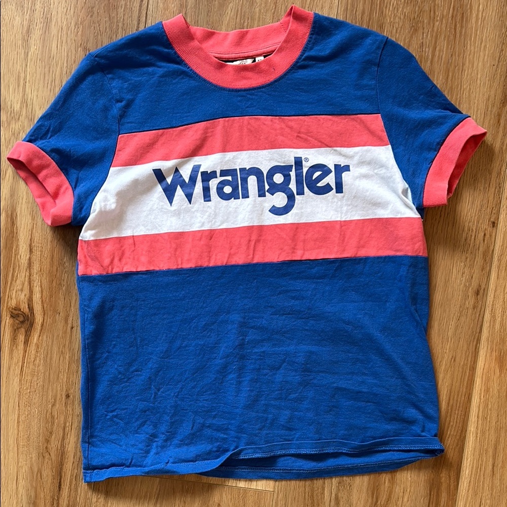 Wrangler Vintage Blue and Pink T-Shirt